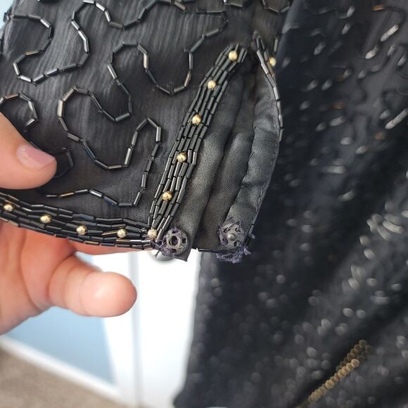 VINTAGE SCALA Beaded 80s Embellished Dress - Picture 8 of 16